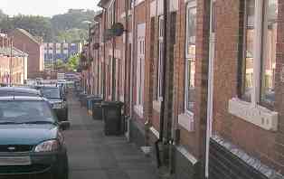Bins put out for collection in the New Zealand area of Mackworth, Derby